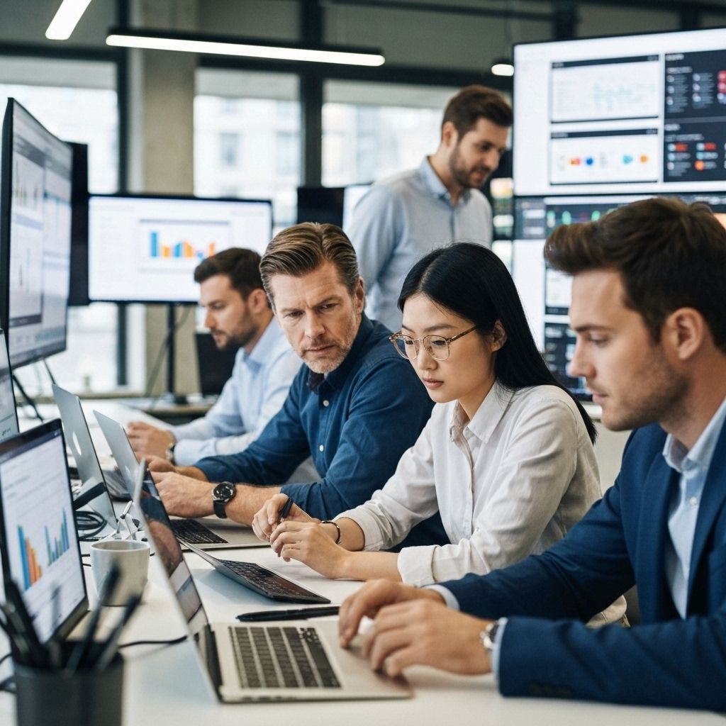 Dialink team working with digital advertising technology